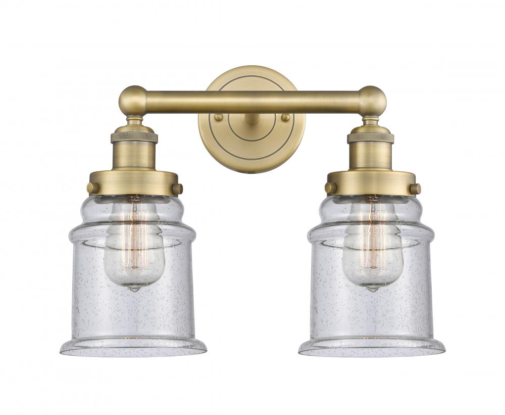 Canton - 2 Light - 15 inch - Brushed Brass - Bath Vanity Light