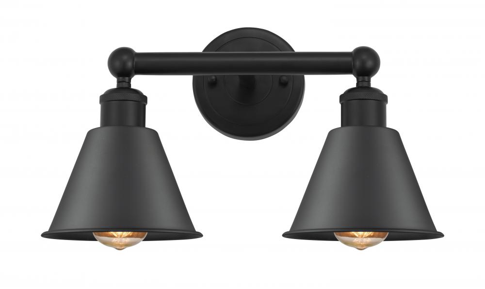 Smithfield - 2 Light - 16 inch - Matte Black - Bath Vanity Light