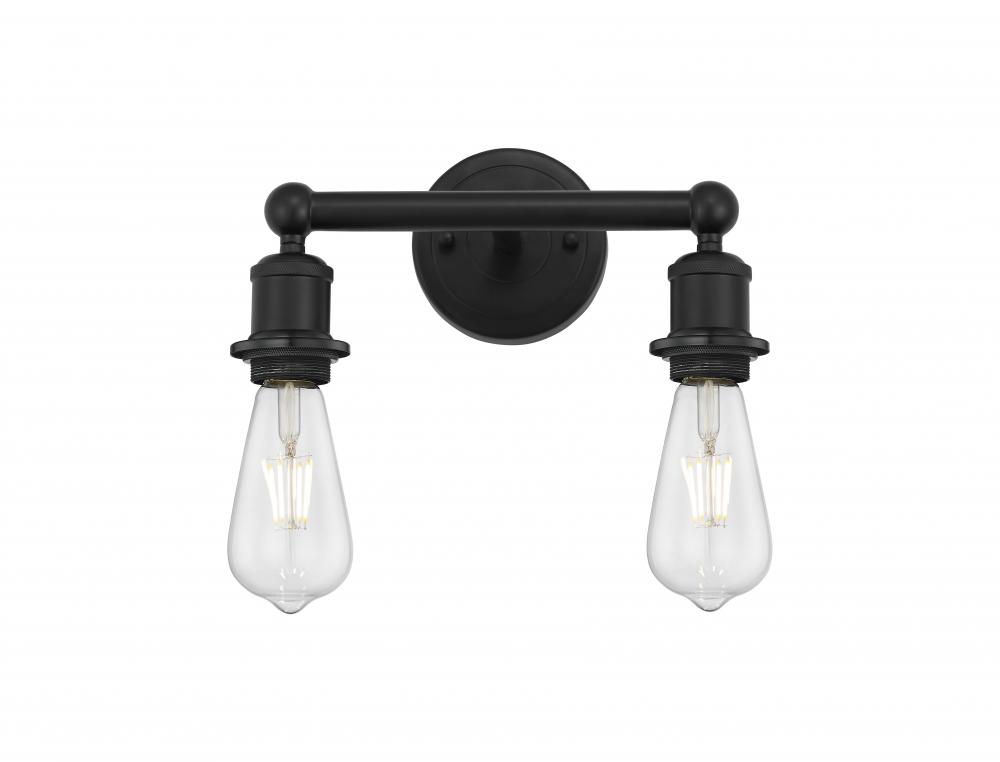 Edison - 2 Light - 11 inch - Matte Black - Bath Vanity Light