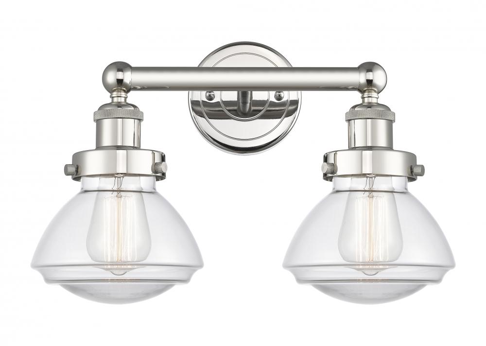 Olean - 2 Light - 16 inch - Polished Nickel - Bath Vanity Light