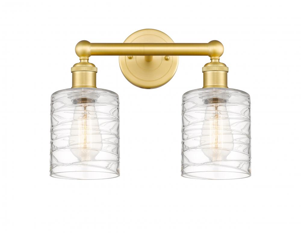 Cobbleskill - 2 Light - 14 inch - Satin Gold - Bath Vanity Light