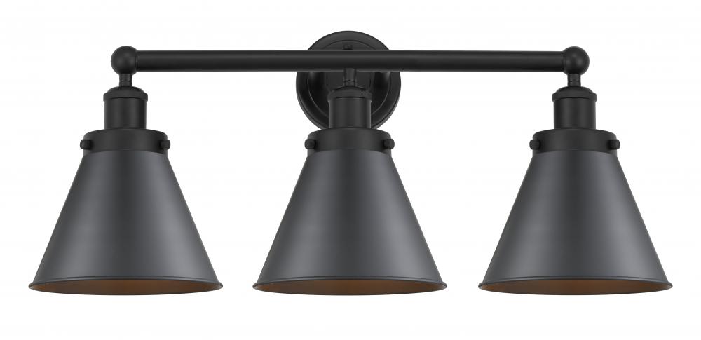 Appalachian - 3 Light - 26 inch - Matte Black - Bath Vanity Light