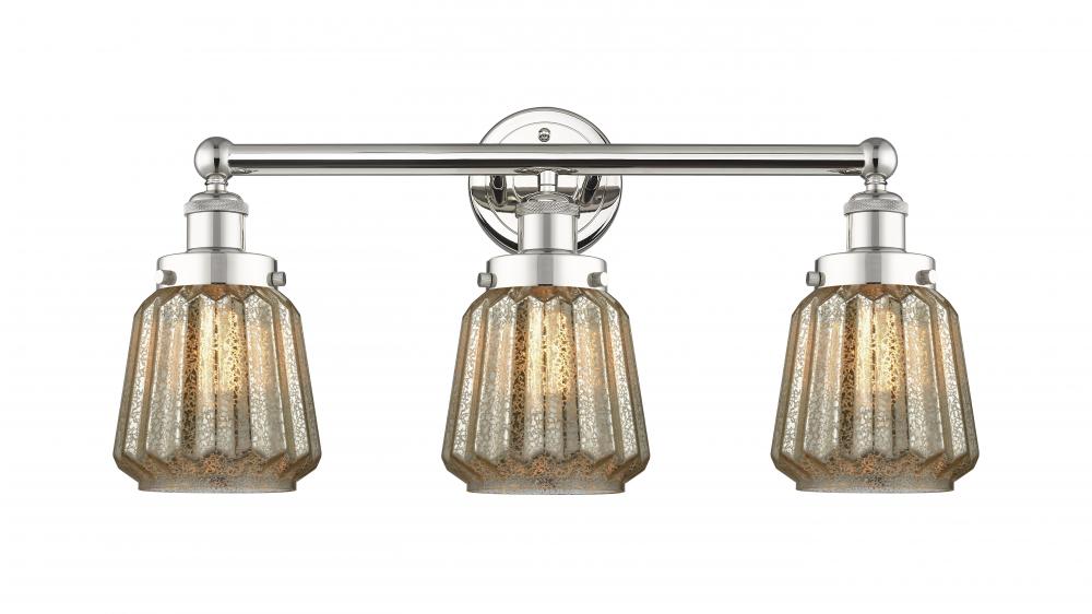 Chatham - 3 Light - 25 inch - Polished Nickel - Bath Vanity Light