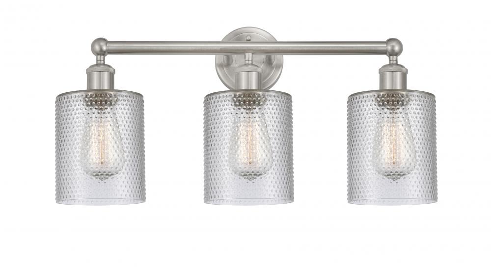 Cobbleskill - 3 Light - 23 inch - Brushed Satin Nickel - Bath Vanity Light