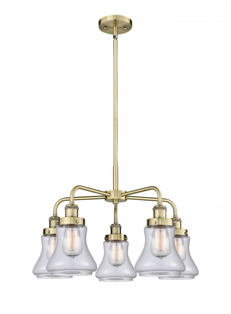 Bellmont - 5 Light - 25 inch - Antique Brass - Chandelier