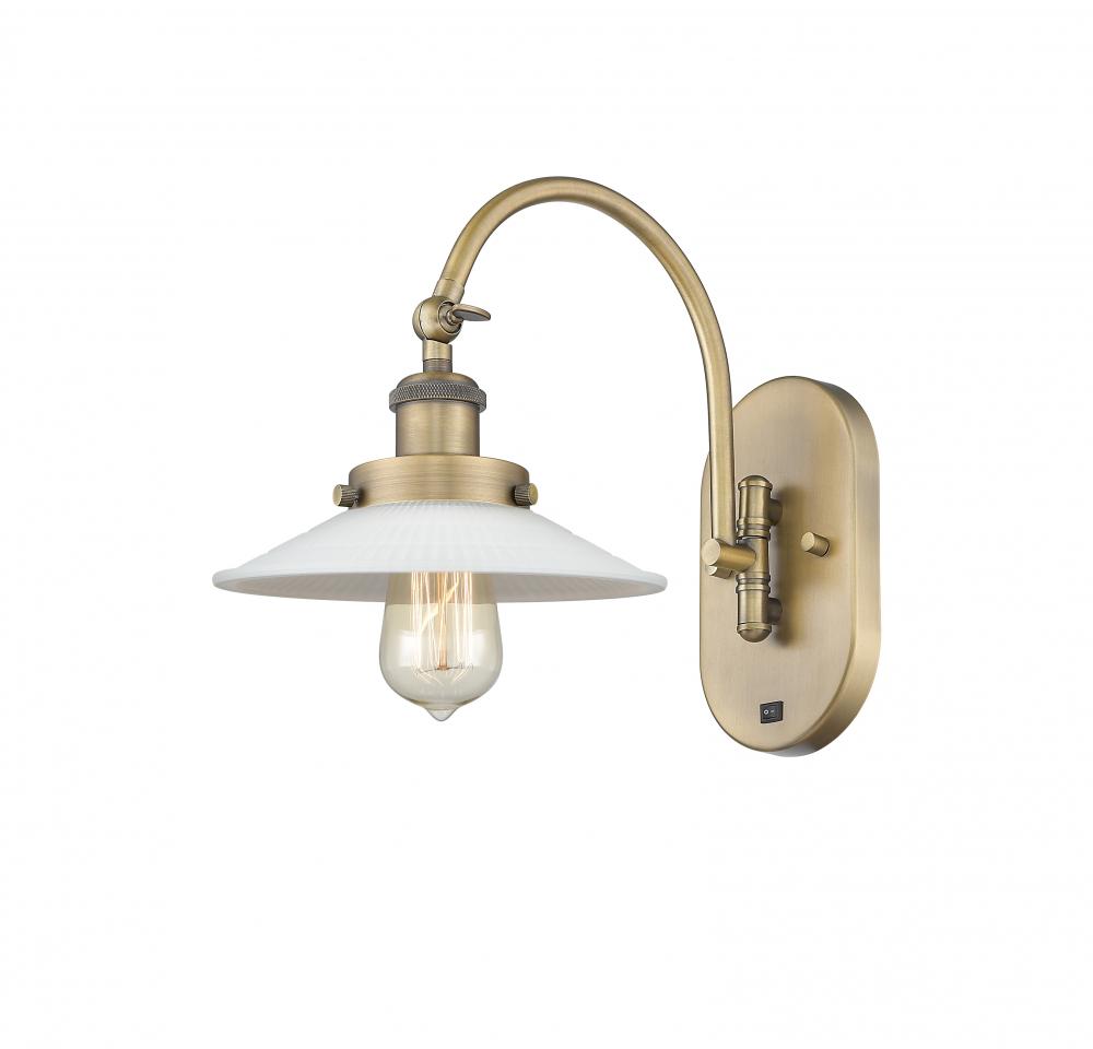 Halophane - 1 Light - 9 inch - Brushed Brass - Sconce