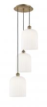 Innovations Lighting 113B-3P-AB-G559-8GWH - Bridal Veil - 3 Light - 12 inch - Antique Brass - Cord Hung - Multi Pendant