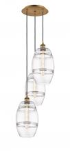 Innovations Lighting 113B-3P-BB-G557-8CL - Vaz - 3 Light - 15 inch - Brushed Brass - Cord hung - Multi Pendant