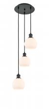 Innovations Lighting 113B-3P-BK-G121-6 - Athens - 3 Light - 12 inch - Matte Black - Cord Hung - Multi Pendant