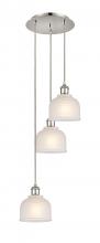 Innovations Lighting 113B-3P-PN-G411 - Dayton - 3 Light - 12 inch - Polished Nickel - Cord Hung - Multi Pendant