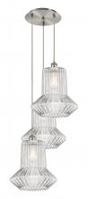 Innovations Lighting 113B-3P-SN-G212 - Springwater - 3 Light - 19 inch - Brushed Satin Nickel - Cord Hung - Multi Pendant