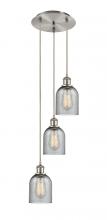 Innovations Lighting 113B-3P-SN-G257 - Caledonia - 3 Light - 12 inch - Brushed Satin Nickel - Cord Hung - Multi Pendant