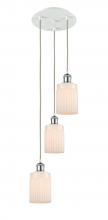 Innovations Lighting 113B-3P-WPC-G341 - Hadley - 3 Light - 11 inch - White Polished Chrome - Cord Hung - Multi Pendant