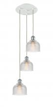 Innovations Lighting 113B-3P-WPC-G412 - Dayton - 3 Light - 12 inch - White Polished Chrome - Cord Hung - Multi Pendant