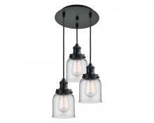 Innovations Lighting 113BK-10BK-1H-BK-G52 - Edison - 3 Light - 10 inch - Matte Black - Cord hung - Multi Pendant