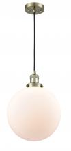 Innovations Lighting 201C-AB-G201-12-LED - Beacon - 1 Light - 12 inch - Antique Brass - Cord hung - Mini Pendant