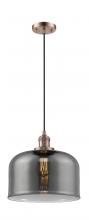 Innovations Lighting 201C-AC-G73-L - Bell - 1 Light - 12 inch - Antique Copper - Cord hung - Mini Pendant