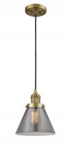 Innovations Lighting 201C-BB-G43 - Cone - 1 Light - 8 inch - Brushed Brass - Cord hung - Mini Pendant