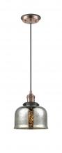 Innovations Lighting 201CBP-ACBK-G78 - Bell - 1 Light - 8 inch - Antique Copper - Cord hung - Mini Pendant