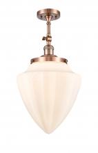 Innovations Lighting 201F-AC-G661-12 - Beacon - 1 Light - 12 inch - Antique Copper - Semi-Flush Mount