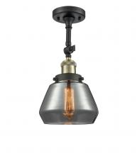 Innovations Lighting 201F-BAB-G173 - Fulton - 1 Light - 7 inch - Black Antique Brass - Semi-Flush Mount