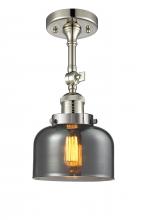 Innovations Lighting 201F-PN-G73 - Bell - 1 Light - 8 inch - Polished Nickel - Semi-Flush Mount