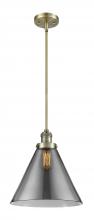 Innovations Lighting 201S-AB-G43-L - Cone - 1 Light - 12 inch - Antique Brass - Stem Hung - Mini Pendant