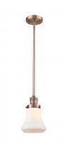 Innovations Lighting 201S-AC-G191 - Bellmont - 1 Light - 7 inch - Antique Copper - Stem Hung - Mini Pendant