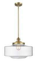 Innovations Lighting 201S-BB-G692-16 - Bridgeton - 1 Light - 12 inch - Brushed Brass - Stem Hung - Mini Pendant