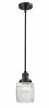 Innovations Lighting 201S-BK-G302 - Colton - 1 Light - 6 inch - Matte Black - Stem Hung - Mini Pendant