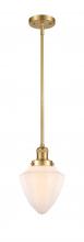 Innovations Lighting 201S-SG-G661-7 - Bullet - 1 Light - 7 inch - Satin Gold - Stem Hung - Mini Pendant