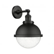 Innovations Lighting 203-BK-HFS-84-BK - Hampden - 1 Light - 9 inch - Matte Black - Sconce