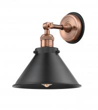 Innovations Lighting 203BP-ACBK-M10-BK - Briarcliff - 1 Light - 10 inch - Antique Copper - Sconce