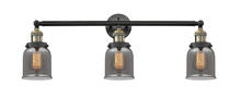 Innovations Lighting 205-BAB-G53 - Bell - 3 Light - 30 inch - Black Antique Brass - Bath Vanity Light