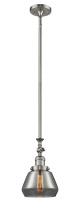 Innovations Lighting 206-SN-G173 - Fulton - 1 Light - 7 inch - Brushed Satin Nickel - Stem Hung - Mini Pendant