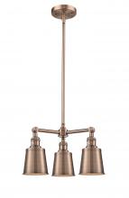 Innovations Lighting 207-AC-M9-AC - Addison - 3 Light - 19 inch - Antique Copper - Stem Hung - Chandelier