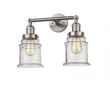 Innovations Lighting 208-SN-G184-LED - Canton - 2 Light - 17 inch - Brushed Satin Nickel - Bath Vanity Light