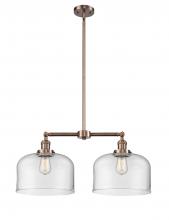 Innovations Lighting 209-AC-G72-L - Bell - 2 Light - 21 inch - Antique Copper - Stem Hung - Island Light