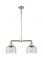 Innovations Lighting 209-PN-G74 - Bell - 2 Light - 21 inch - Polished Nickel - Stem Hung - Island Light