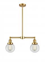 Innovations Lighting 209-SG-G202-6 - Beacon - 2 Light - 23 inch - Satin Gold - Stem Hung - Island Light