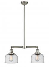 Innovations Lighting 209-SN-G74 - Bell - 2 Light - 21 inch - Brushed Satin Nickel - Stem Hung - Island Light