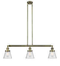 Innovations Lighting 213-AB-G64-LED - Cone - 3 Light - 39 inch - Antique Brass - Stem Hung - Island Light