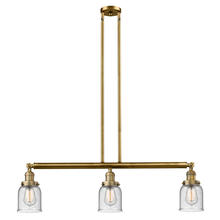 Innovations Lighting 213-BB-G54 - Bell - 3 Light - 38 inch - Brushed Brass - Stem Hung - Island Light