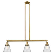 Innovations Lighting 213-BB-G64 - Cone - 3 Light - 39 inch - Brushed Brass - Stem Hung - Island Light