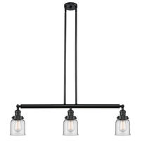 Innovations Lighting 213-BK-G52 - Bell - 3 Light - 38 inch - Matte Black - Stem Hung - Island Light