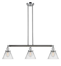 Innovations Lighting 213-PC-G42 - Cone - 3 Light - 40 inch - Polished Chrome - Stem Hung - Island Light