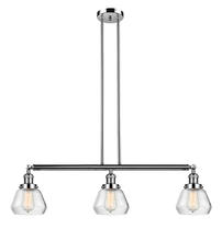 Innovations Lighting 213-PN-G172 - Fulton - 3 Light - 39 inch - Polished Nickel - Stem Hung - Island Light