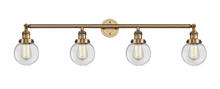 Innovations Lighting 215-BB-G202-6 - Beacon - 4 Light - 42 inch - Brushed Brass - Bath Vanity Light