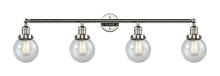 Innovations Lighting 215-PN-G204-6 - Beacon - 4 Light - 42 inch - Polished Nickel - Bath Vanity Light