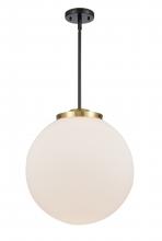 Innovations Lighting 221-1S-BAB-G201-16 - Beacon - 1 Light - 16 inch - Black Antique Brass - Stem Hung - Pendant